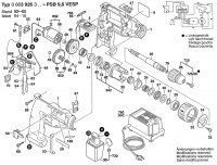 Bosch 0 603 926 342 PSB 9,6 VESP Batt-Oper Drill 9.6 V / GB Spare Parts PSB9,6VESP